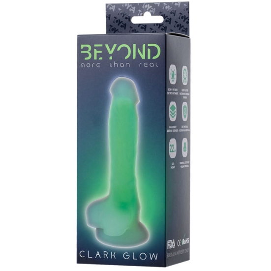 Фаллос Glow Beyond, зеленый