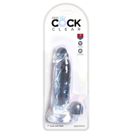 Фаллос King Cock Clear 7", Pipedream