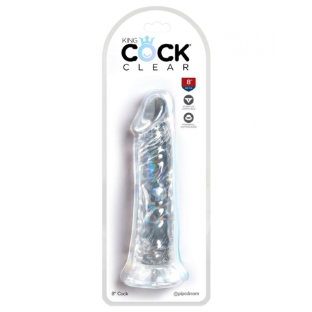 Фаллос King Cock Clear 8", Pipedream