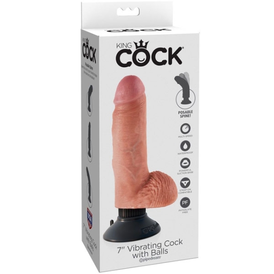 Фаллос-вибратор 7&quot; Vibrating Cock with Balls