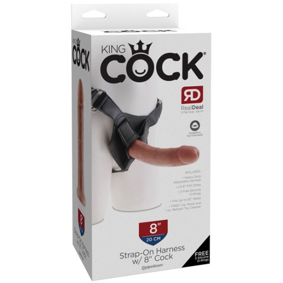 Страпон Pipedream - King Cock Harness 8&quot;